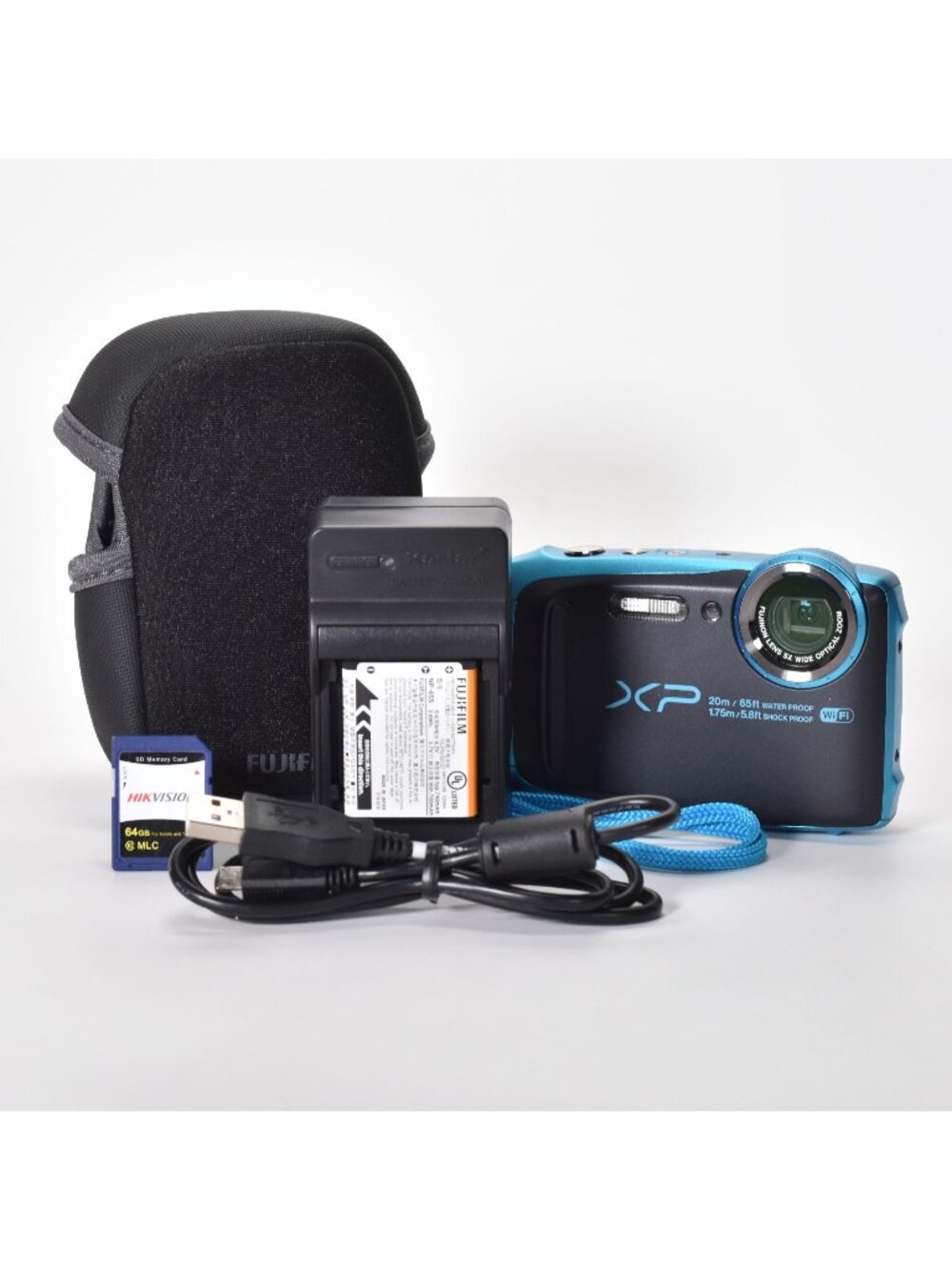 FUJIFILM FinePix XP120 Digital Camera 16.4MP 5x Optical Zoom WiFi Video 64GB SD